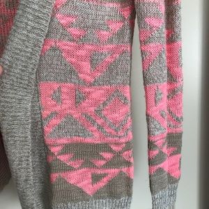 Tan and pink Aztec cardigan